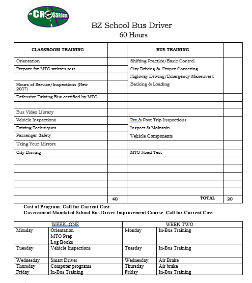 BZ School Bus Driver Training