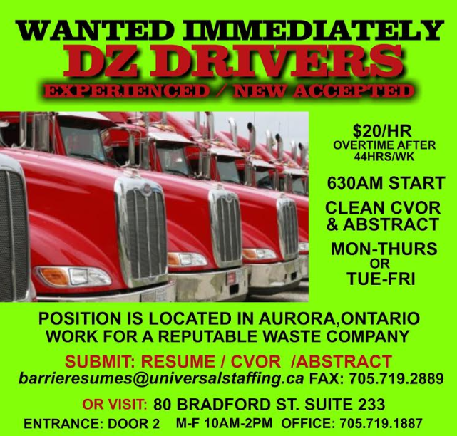 Truck Drivers wanted