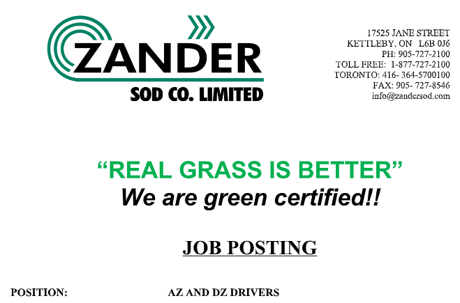 Zander Job Posting